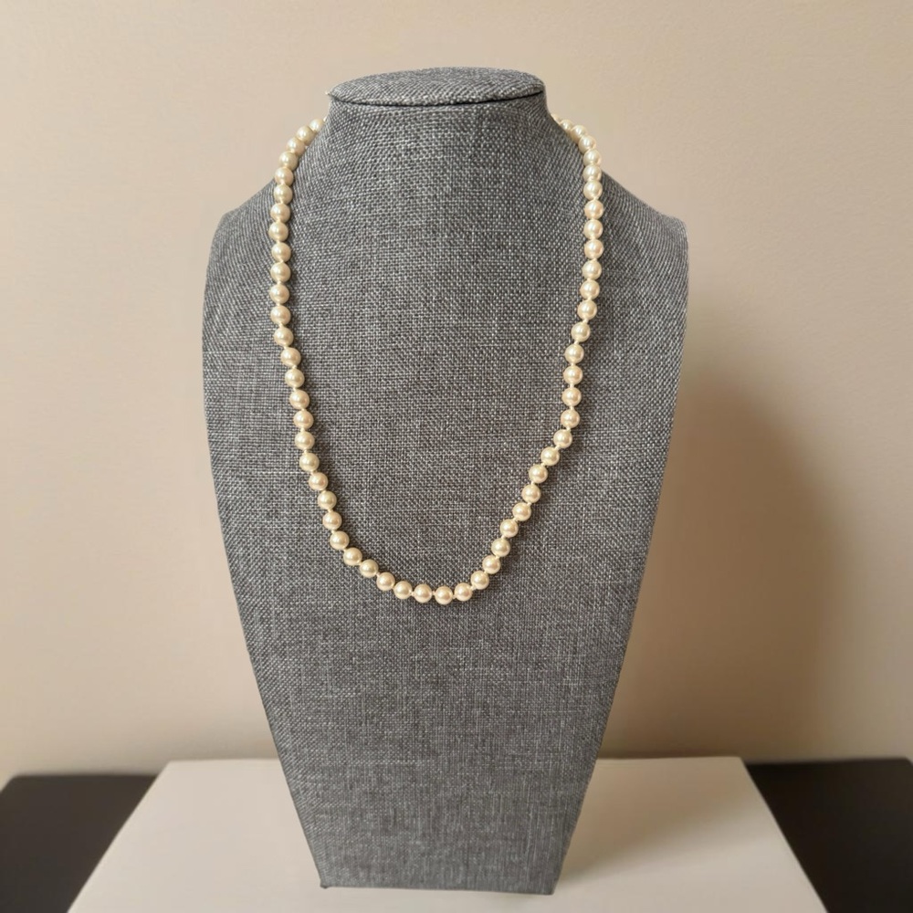 Vintage Marvella Faux Pearl Costume Jewelry Necklace Individually Knotted